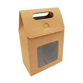 جعبه و بسته بندی کرافت پنجره دار مناسب برای انواع محصولات خصوصا بیرون بر فست فود و رستوران